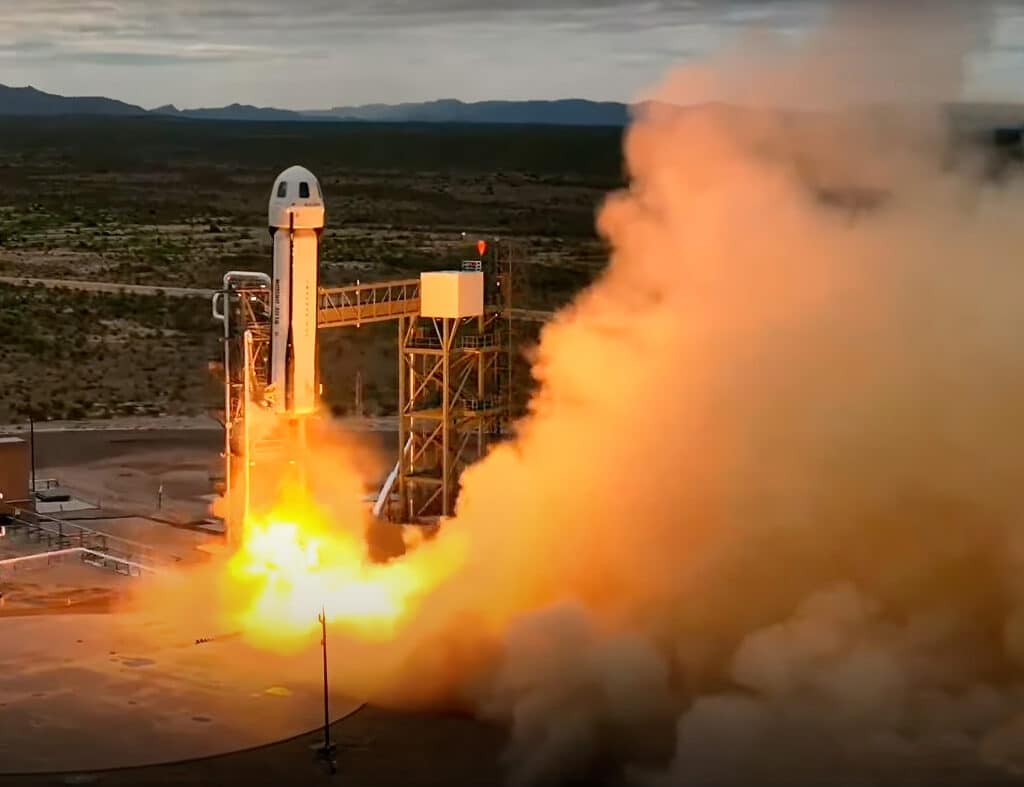 ブルーオリジン社が開発した、実際に宇宙旅行(サブオービタル飛行)で使われるロケット「ニューシェパード」
