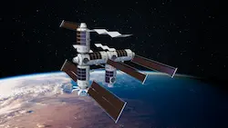 NASAとAxiom Space が構想する民間商業ステーション「Axiom Station」完成予想レンダリング画像