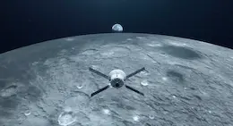 NASAのオリオン宇宙船が月を周回中に撮影した画像