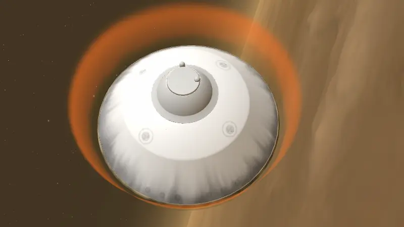 火星着陸シミュレーション(イメージ)