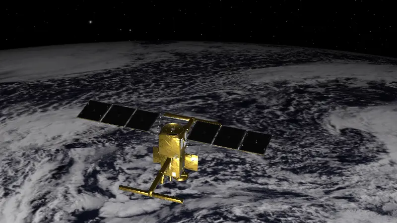 地球を衛星で見る(イメージ)